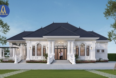 THIẾT KẾ THI CÔNG NHÀ ĐẸP VILLA VƯỜN MÁI NHẬT HIỆN ĐẠI TẠI HƯNG YÊN