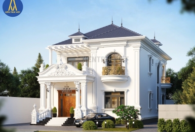 Công Ty Thiết Kế Xây Dựng Kiến Trúc Việt-2 tầng mái nhật tân cổ điển 