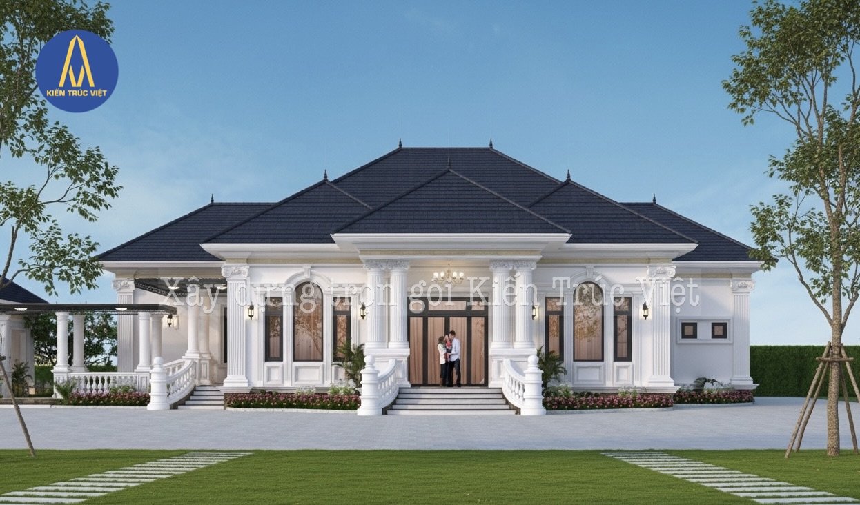 mặt tiền villa vườn