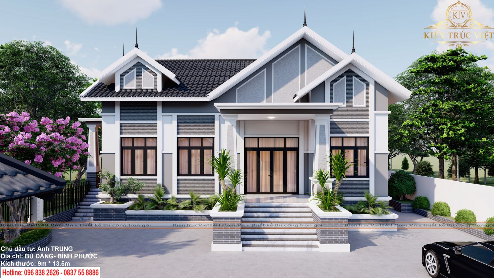 40 mẫu nhà cấp 4 mái thái đẹp nhất Việt Nam với cửa nhôm kính cao cấp